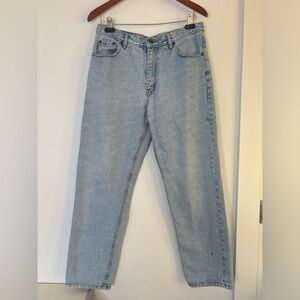 BUGLE BOY VINTAGE LIGHT WASH MOM JEANS SZ 33 X 30